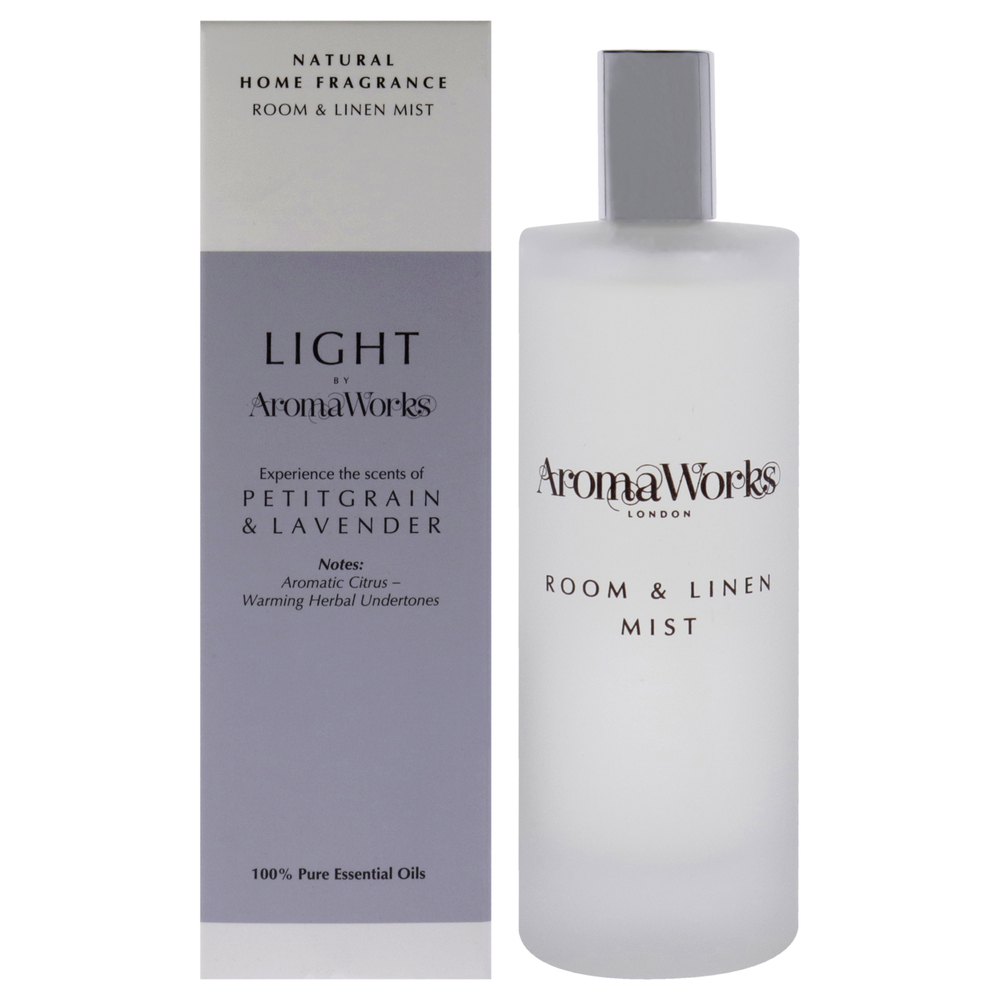 Light Room and Linen Mist - Petitgrain and Lavender by Aromaworks-3.4 oz